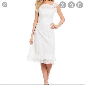 Gianni Bini white eyelet knee-length dress